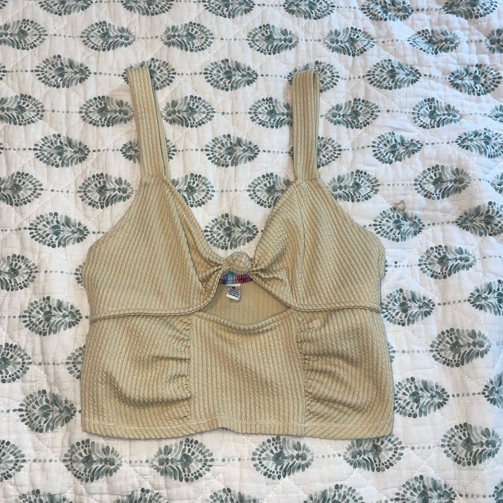 Urban outfitters cut out top - tan - Picture 2 of 4